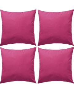 vidaXL Buitenkussens 45x45 cm roze 4 st