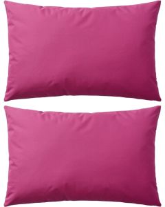 vidaXL Buitenkussens 60x40 cm roze 2 st