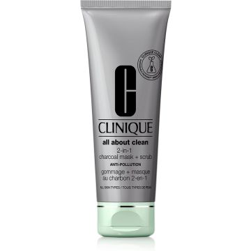 CLINIQUE - All About Clean™ 2-in-1 Charcoal Mask + Scrub - 100 ml - masker