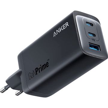 Anker 737 GaNPrime (120W) Fast Charge USB-C en USB-A Adapter Zwart