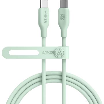 Anker 543 - USB C-naar USB C-kabel (100 W, 180 cm, Green) - USB 2.0 Biologische oplaadkabel voor MacBook Pro 2020 - iPad Pro 2020, iPad Air 4, Samsung Galaxy S21 en meer (kleur)