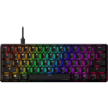 HyperX Alloy Origins 60 RGB Mechanisch Qwerty Compact Gaming Toetsenbord - Zwart - HyperX Red Switch