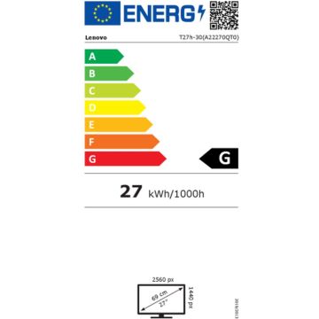 Monitor Lenovo T27h-30 IPS (Refurbished B)