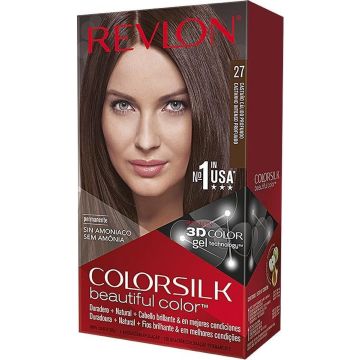 Haarkleur Zonder Ammoniak Colorsilk Revlon Diep warme kastanje