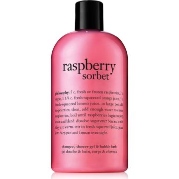 Philosophy Raspberry Sorbet Shampoo, Shower Gel &amp; Bubble Bath Badschuim 480 ml