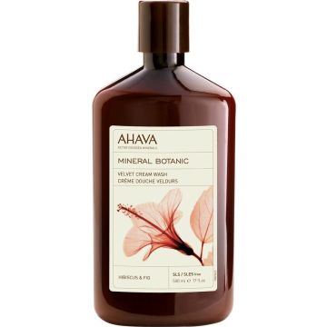 AHAVA Mineraal botanische crème was - Wast vuil en onzuiverheden weg - Geeft een gevoel van rust - Droogt de huid niet uit - VEGAN - Alcohol- en parabenenvrij - Hibiscus &amp; vijg - 500ml