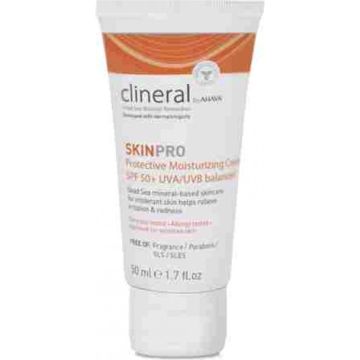 AHAVA CLINERAL SKINPRO beschermende vochtinbrengende crème SPF50 - Vermindert roodheid en irritatie, doordrenkt met Dode Zee-mineralen - Geformuleerd met dermatologen, allergie en klinisch getest - 50 ml/1,7 Fl.Oz