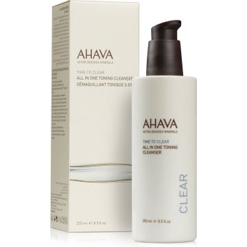 AHAVA Reinigende lotion – Verwijderen van vuil en onzuiverheden – Verwijderd make-up inclusief oogmake-up – Behoudt de natuurlijke pH-waarde van de huid – VEGAN – Alcohol- en parabenenvrij – 250ml