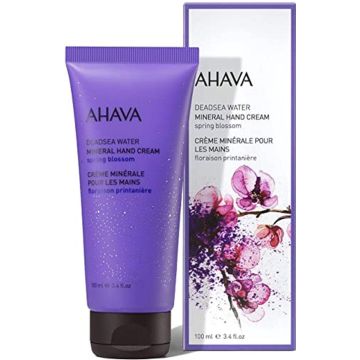 AHAVA Mineraal handcreme - Zorgt voor gladde en soepele handen - Verzacht en kalmeert - Voorkomt uitdroging - Lente bloesem - VEGAN – Alcohol- en parabenenvrij - 100ml