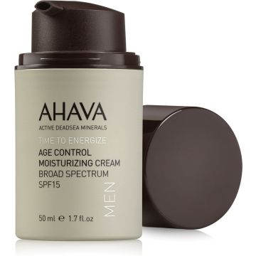 AHAVA MAN Age control hydraterende crème - Geeft de gehele dag hydratatie - Helpt bij vroegtijdige tekenen van veroudering - VEGAN - Alcohol- en parabenenvrij - SPF15 - 50ml