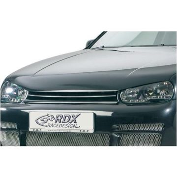 RDX Racedesign Motorkapverlenger passend voor Volkswagen Golf IV 1997-2004 + geïntegreerd half maantje (Metaal)