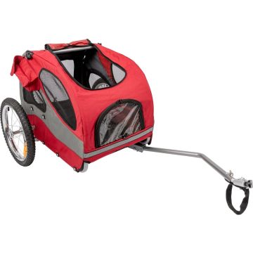 PetSafe Happy Ride Aluminium Dog Bicycle Trailer - Hondenfietskar - Lichtgewicht - Medium in de kleur Rood - Large in de kleur Blauw - Medium Rood