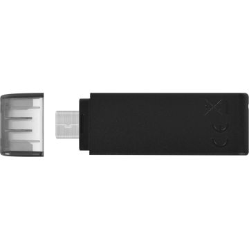 Kingston DataTraveler DT70 - 128 GB USB-C 3.2 stick - Zwart