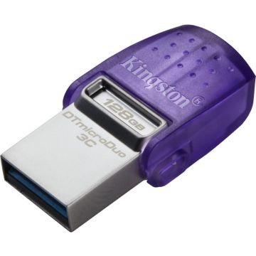 Kingston DataTraveler MicroDuo 3C 128GB - USB 3.2 - 128GB - Zwart