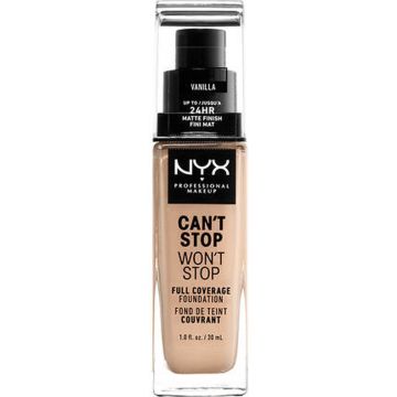 NYX Professional Makeup Can't Stop Won't Stop Full Coverage Foundation - Vanilla - Foundation - 30 ml