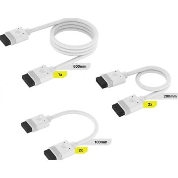 Corsair iCUE LINK Cable Kit - Kabelkit - Met rechte connectors - Wit