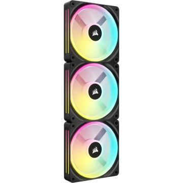 CORSAIR QX120 RGB Starter Kit - Ventilatorhuis 3-pack - 3x QX120 RGB PMW Fans - 1x iCUE LINK-hub - zwart