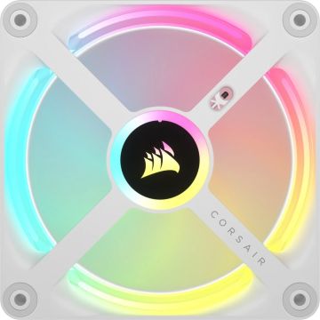 CORSAIR QX120 RGB Starter Kit White - Ventilatorhuis - 3-pack - 3x QX120 RGB PMW Fans - 1x iCUE LINK-hub - wit