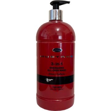 Ford Mustang 3 in 1 Invigorating Body Wash 1000ml - RED