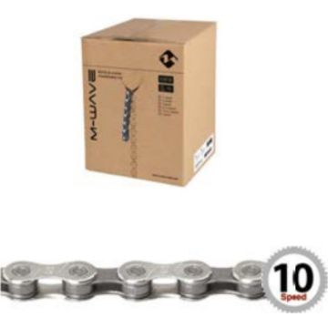 M-Wave ketting 10 speed 1/2x11/128, zilver/grijs. 15m op rol, incl 10 verbindingsschakels