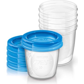 Philips Avent SCF619/05 Bewaarbekers voor babyvoeding - 180 ml - 5 stuks