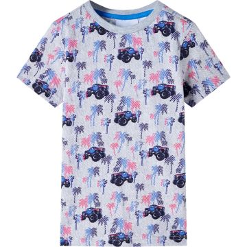 vidaXL-Kindershirt-met-monstertruckprint-140-gemêleerd-grijs