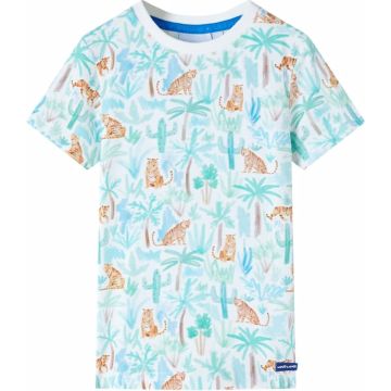 vidaXL-Kindershirt-tijgerprint-116-ecru