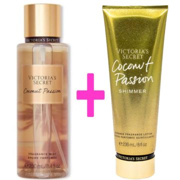 Victoria's Secret Coconut Passion Body Mist 250 ml En Coconut Passion Shimmer Lotion 236 ml