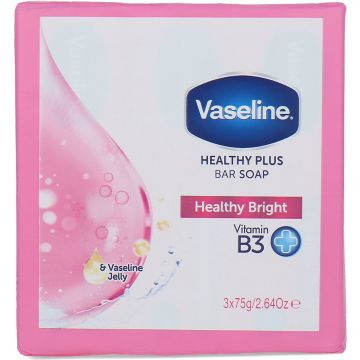 Vaseline Healthy Plus Bar Soap Healty Bright - 3 x 75 gram