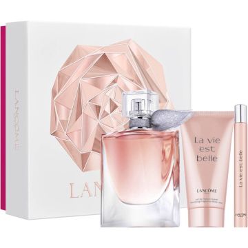 Lancome La Vie est Belle - Geschenkset - 50 ml Eau de parfum + 10 ml Pocketspray + 50 ml Body Lotion