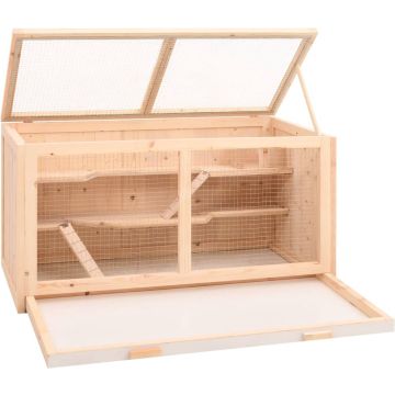 Hamsterkooi 104x52x54 cm massief vurenhout