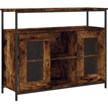 vidaXL-Dressoir-100x35x80-cm-bewerkt-hout-gerookt-eikenkleurig