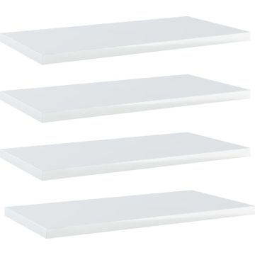 vidaXL-Wandschappen-4-st-40x20x1,5-cm-spaanplaat-hoogglans-wit