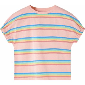 vidaXL-Kindershirt-met-regenboogstrepen-128-perzikkleurig