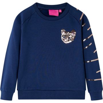 vidaXL-Kindertrui-met-kat-van-pailletten-140-marineblauw