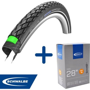 Fietsband - Schwalbe - Buiten- &amp; binnenband - Road Cruiser K-Guard &amp; DV16 - 28 inch x 1.10 - 1.25- 40 mm