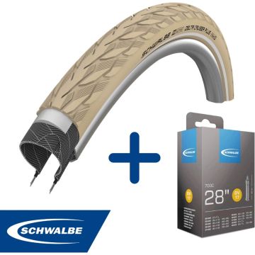 Fietsband - Schwalbe - Buiten- &amp; binnenband - Delta Cruiser Plus &amp; AV17 - 28 inch x 1.10 - 1.75 - 40 mm