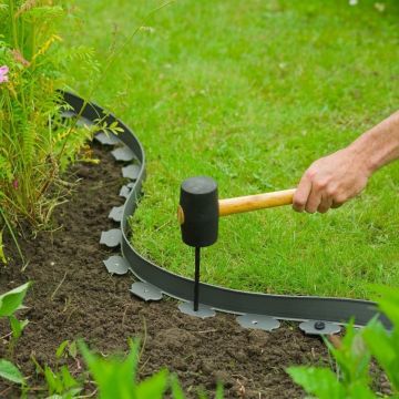 Nature - Grondpennen (10 st.) - H20cm - Zwart - voor borderranden op rol