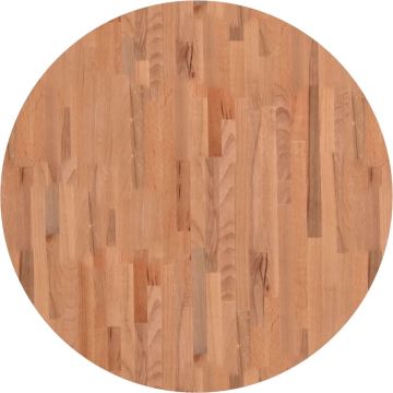 vidaXL-Tafelblad-rond-Ø90x4-cm-massief-beukenhout