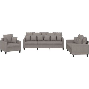 vidaXL-3-delige-Loungeset-met-kussens-stof-taupe