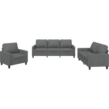 vidaXL-3-delige-Loungeset-met-kussens-stof-donkergrijs