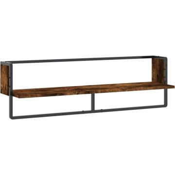 vidaXL-Wandschap-met-stang-100x25x30-cm-gerookt-eikenkleurig