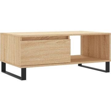 vidaXL-Salontafel-90x50x36,5-cm-bewerkt-hout-sonoma-eikenkleurig