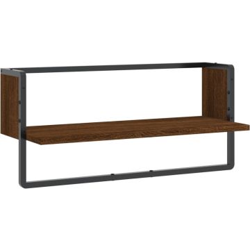 vidaXL-Wandschap-met-stang-65x25x30-cm-bruin-eikenkleur