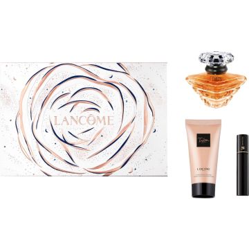 Lancôme Trésor Giftset - 30 ml eau de parfum spray + 50 ml bodylotion + Hypnôse Mascara Volume 01 Noir Hypnotic 2 ml - cadeauset voor dames