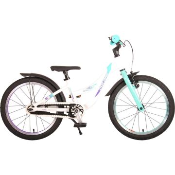 Volare Glamour Kinderfiets - Meisjes - 18 inch - Wit/Mint Groen - Prime Collection