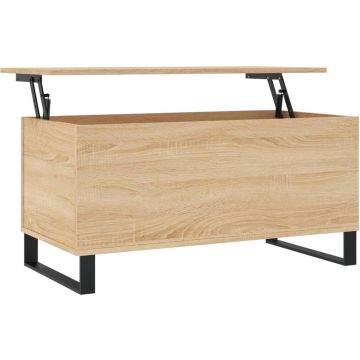 Salontafel 90x44,5x45 cm bewerkt hout sonoma eikenkleurig