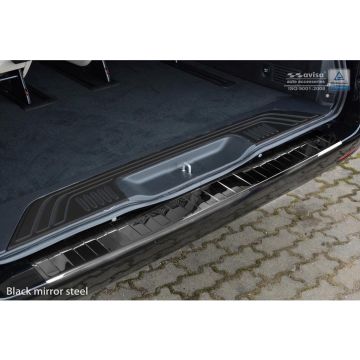 Avisa Zwart-Chroom RVS Achterbumperprotector passend voor Mercedes Vito / V-Klasse 2014- 'Ribs'