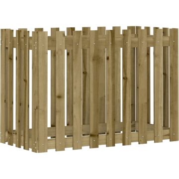 vidaXL-Plantenbak-verhoogd-hekontwerp-100x50x70-cm-geïmpregneerd-hout