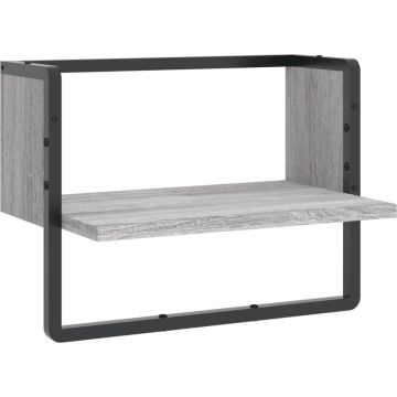 vidaXL-Wandschap-met-stang-40x25x30-cm-grijs-sonoma-eikenkleurig